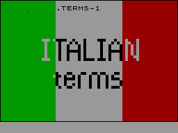 Italian Terms