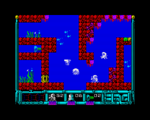 Aquanoids, pantalla del juego.